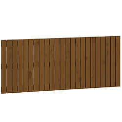 vidaXL Tête de lit murale Marron miel 147x3x60 cm Bois massif de pin