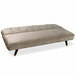 Acheter Paris Prix Canapé Convertible en Velours Seattle 180cm Taupe