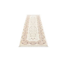 Avis Vidal Tapis de couloir en laine 295x89 beige Darya