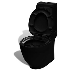 Acheter vidaXL Ensemble de toilette et bidet sur pied Noir Céramique