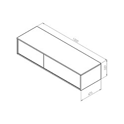 Vente-Unique Meuble sous vasque suspendu - Coloris bleu nuit - L150 cm - ISAURE II pas cher