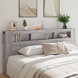 Acheter Maison Chic Tête de lit scandinave à LED,meuble de chambre sonoma gris 220x18,5x103,5 cm bois ingénierie -MN72083