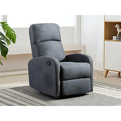 Vente-Unique Fauteuil relax en tissu ISAO - Anthracite pas cher