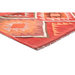 Vidal Tapis de laine 206x149 rouge Jajim pas cher