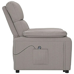 Acheter vidaXL Fauteuil inclinable électrique Taupe Tissu