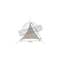 Easy Sail Voile d'ombrage triangle 3 x 3 x 3m taupe.