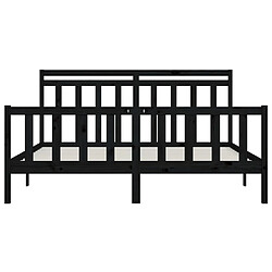 Acheter vidaXL Cadre de lit sans matelas noir bois massif de pin 200x200 cm