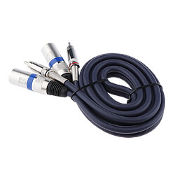 câble de raccordement double xlr mâle à double rca mâle, cordon audio 2-xlr à 2-rca 150cm pas cher