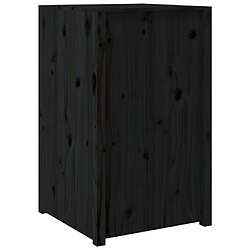 vidaXL Armoire de cuisine d'extérieur noir 55x55x92 cm bois pin massif pas cher