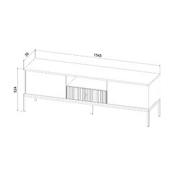 Avis Vivaldi Meuble TV MAGGIORE 2D1S Cachemire/Noir/Dore