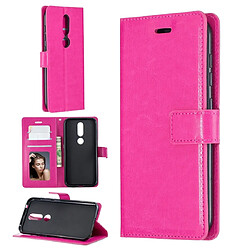 Wewoo Housse Coque Etui à rabat horizontal pour Nokia 4.2 Crazy Horse Texture avec supportfentes cartesportefeuille et cadre photo Rose