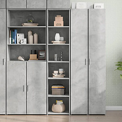 vidaXL Buffet haut gris béton 40x41x185 cm bois d'ingénierie