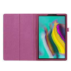 Etui en PU texture litchi avec support violet pour votre Samsung Galaxy Tab A 10.1 (2019) SM-T515