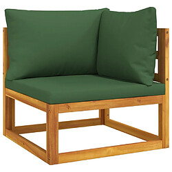 Acheter Maison Chic Salon de jardin 10 pcs + coussins - Mobilier/Meubles de jardin - Table et chaises d'extérieur vert bois massif -MN36317