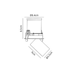 Inspired Projecteur pivotant encastré rétractable, 7W, 3000K, 610lm, blanc mat et noir, découpe 84 mm