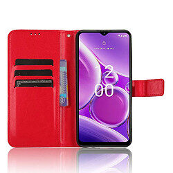 Htdmobiles Housse pour Nokia G22 / G42 5G - etui coque pochette portefeuille + verre trempe - ROUGE