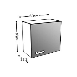 Acheter Vente-Unique Caissons de cuisine - 1 meuble bas & 1 meuble haut - 2 portes & 1 tiroir - Naturel & Noir - TRATTORIA