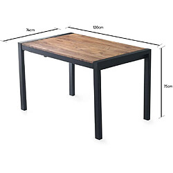 Acheter Hanah Home Table repas extensible en aggloméré et métal Silva.