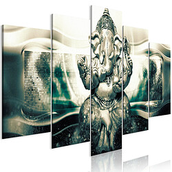 Artgeist Tableau - Buddha Style (5 Parts) Green Wide [100x50]