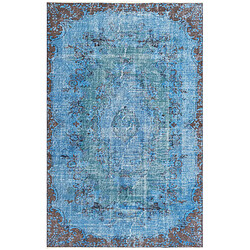 Vidal Tapis de laine 254x160 Bleu Ultra Vintage