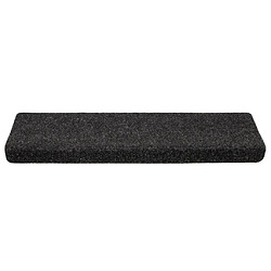 Avis vidaXL Tapis de marches d'escalier 10 pcs Noir 65x21x4 cm Aiguilleté