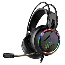 Avis Casque PRO H7 Multiplateforme - Conception Circum-aural - Microphone flexible à réduction de bruit - Rétro-éclairage RGB