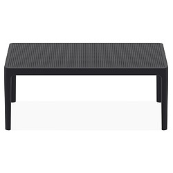 Avis Alterego Table basse de jardin 'DOTY' noire design - 100x60 cm