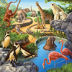 Acheter Ravensburger - 09265 - Puzzle Classique - Animaux Sauvages du Zoo / Domestiques - 3X49 Pièces