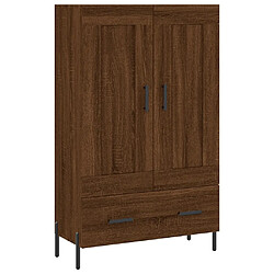 vidaXL Buffet haut chêne marron 69,5x31x115 cm bois d'ingénierie