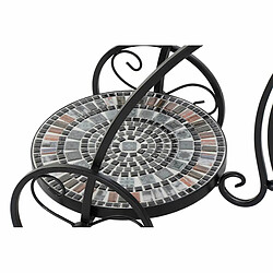 Acheter Cache-pot DKD Home Decor Bicyclette Céramique Mosaïque Noir Forge (70 x 28 x 57 cm)