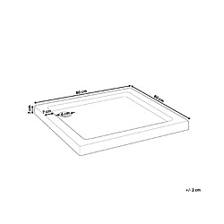 Avis Beliani Bac de douche 80 x 80 x 7 cm Blanc ESTELI