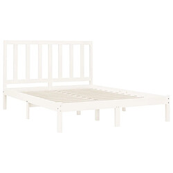 Acheter Maison Chic Lit adulte - Lit simple Cadre de lit,Structure du lit Contemporain Blanc Bois massif 120x200 cm -MN36005