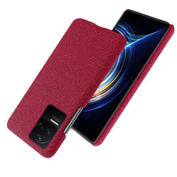 Coque en TPU + PU rouge pour votre Xiaomi Redmi K40S