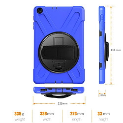 Acheter Coque en TPU + Silicone combo en forme de X bleu pour votre Samsung Galaxy Tab A 10.1 (2019) SM-T515