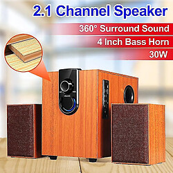 Universal P300 en bois 2.1 canal 30 W en haut-parleur multimédia combinaison subwoofer Bluetooth haut-haut-parleur