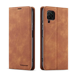 Etui en PU toucher soyeux marron pour votre Huawei P40 lite/Nova 7i/Nova 6 SE