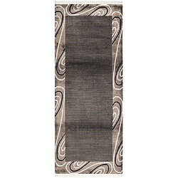 Vidal Tapis de couloir en laine 203x84 brun Darya