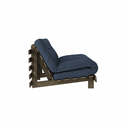 Acheter Inside 75 Canapé convertible futon ROOTS pin carob brown matelas navy couchage 140x200 cm