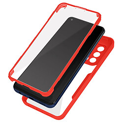 Avizar Coque Oppo A74 Dos Plexiglas Avant Polymère Contour rouge