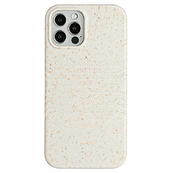 Coque en TPU + paille de blé entièrement biodégradable pour votre iPhone 11 Pro 5.8 pouces - blanc