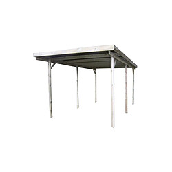 Gardenas Carport en bois et panneaux ondulés 3x6 m Basic.