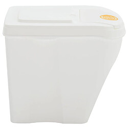 vidaXL Poubelles à ordures empilables 3 pcs Blanc 75 L Polypropylène pas cher