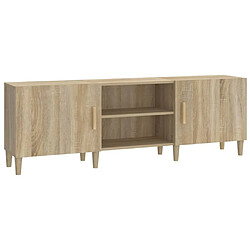 Maison Chic Meuble TV scandinave - Banc TV pour salon Chêne sonoma 150x30x50 cm Bois d'ingénierie -MN86968