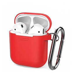 Etui Housse Coque de Protection en Silicone rouge pour boitier airpod - Visiodirect -