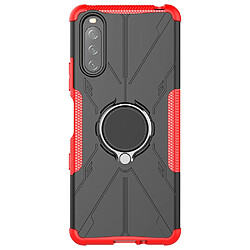 Coque en TPU anti-chocs avec béquille pour votre Sony Xperia 10 III 5G/10 III Lite - rouge