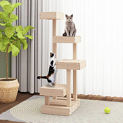 Avis Arbre à chat,niche pour chat 45,5x49x103 cm Bois de pin massif -MN72944