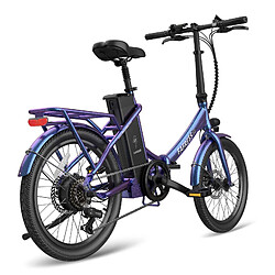 Acheter Vélo électrique FAFREES F20 Lasting - Moteur 250W Batterie 36V18.2Ah Assisted Autonomie 120KM Frein à Disque Mécanique - Bleu Violet