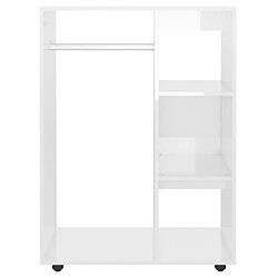 Acheter vidaXL Garde-robe Blanc brillant 80x40x110 cm Bois d’ingénierie