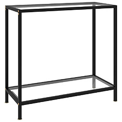 vidaXL Table console Transparent 80x35x75 cm Verre trempé