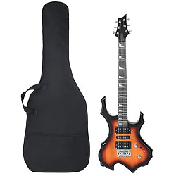 vidaXL Guitare électrique pour débutants et sac marron et noir 4/4 39"